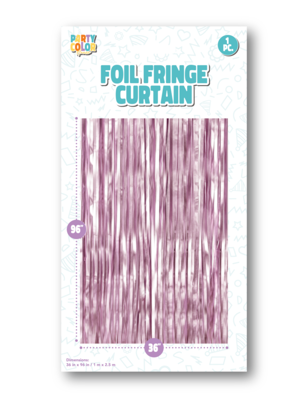 ROSE GOLD GLOSS FOIL FRINGE DOOR CURTAIN FC-026024